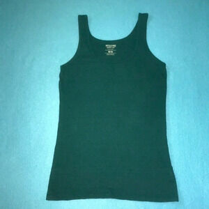 MOSSIMO textured stretchy green tank top size M